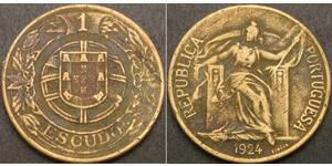 1 Escudo First Portuguese Republic (1910 - 1926) 青铜/铝 