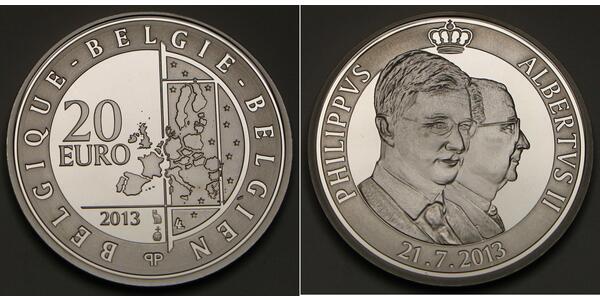 1 Euro Belgio Argento 