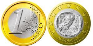 1 Euro Hellenic Republic (1974 - ) Bimetal 