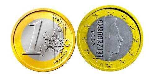 1 Euro Luxemburgo Bimetal 