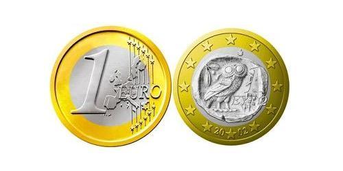 1 Euro Republica Helenica (1974 - ) Bimetal 