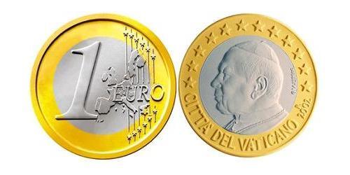 1 Euro Vaticano (1926-) Bimetal John Paul II (1920 - 2005)