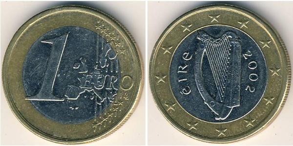 1 Euro 爱尔兰共和国 Bimetal 