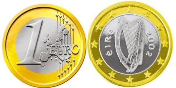 1 Euro 爱尔兰共和国 Bimetal 