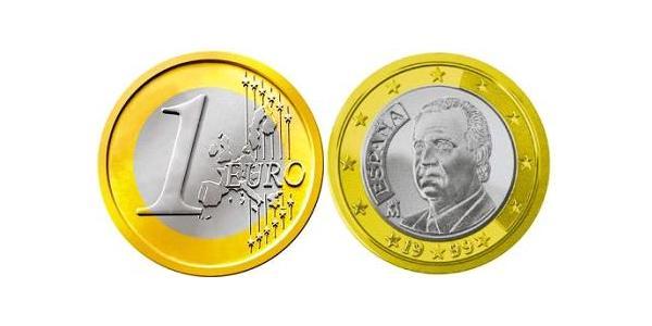 1 Euro 西班牙 Bimetal 
