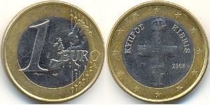 1 Euro 賽普勒斯 Bimetal 