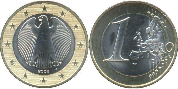 1 Euro Allemagne (1990 - ) Laiton 