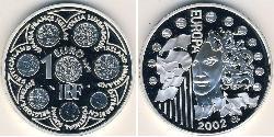 1 Euro 法蘭西第五共和國 銀 