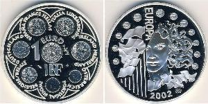 1 Euro 法蘭西第五共和國 銀 