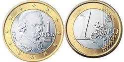 1 Euro 奥地利 镍/銅 沃尔夫冈·阿马德乌斯·莫扎特
