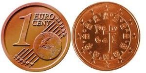 1 Eurocent Republica Portuguesa (1975 - ) Cobre/Acero 