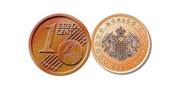 1 Eurocent Monaco Cuivre/Acier 