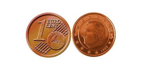 1 Eurocent Belgien Kupfer/Stahl Albert II