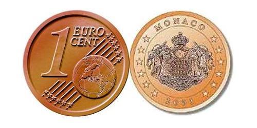 1 Eurocent Monaco Kupfer/Stahl 