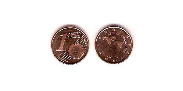 1 Eurocent Cipro (1960 - ) Rame/Acciaio 
