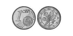 1 Eurocent Repubblica Federale di Germania (1990 - ) Rame/Acciaio 