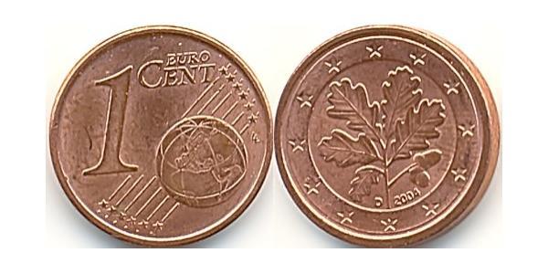 1 Eurocent Federal Republic of Germany (1990 - ) Steel/Copper 