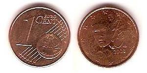 1 Eurocent 法蘭西第五共和國 Steel/銅 