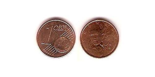 1 Eurocent 法蘭西第五共和國 Steel/銅 