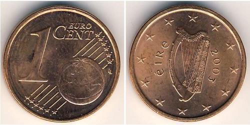 1 Eurocent 爱尔兰共和国 Steel/銅 