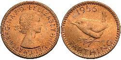 1 Farthing Reino Unido (1922-) Bronce Isabel II (1926-2022)