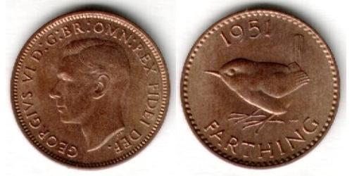 1 Farthing Reino Unido (1922-) Bronce Jorge VI (1895-1952)