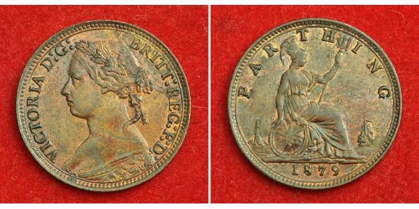 1 Farthing Reino Unido de Gran Bretaña e Irlanda (1801-1922) Bronce Victoria (1819 - 1901)