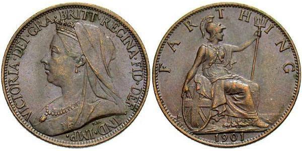 1 Farthing United Kingdom of Great Britain and Ireland (1801-1922) Bronze Victoria (1819 - 1901)