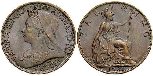 1 Farthing Vereinigtes Königreich von Großbritannien und Irland (1801-1922) Bronze Victoria (1819 - 1901)