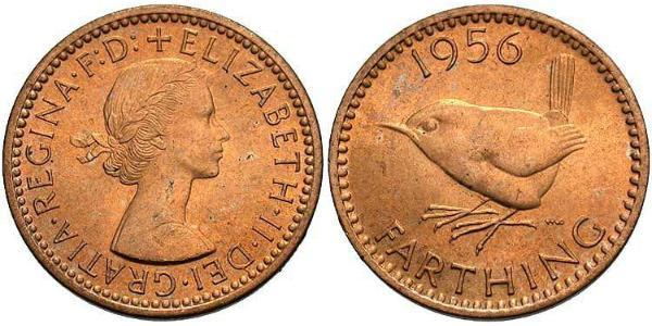 1 Farthing Regno Unito (1922-) Bronzo Elisabetta II (1926-2022)