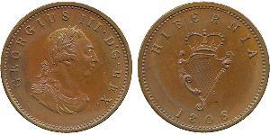 1 Farthing Irlanda (1922 - ) Cobre Jorge III (1738-1820)