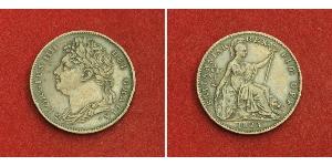 1 Farthing Reino Unido de Gran Bretaña e Irlanda (1801-1922) Cobre Jorge IV (1762-1830)