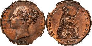 1 Farthing Reino Unido de Gran Bretaña e Irlanda (1801-1922) Cobre Victoria (1819 - 1901)