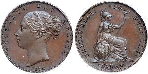 1 Farthing Reino Unido de Gran Bretaña e Irlanda (1801-1922) Cobre Victoria (1819 - 1901)