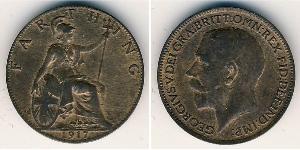 1 Farthing Reino Unido de Gran Bretaña e Irlanda (1801-1922) Cobre Jorge V (1865-1936)