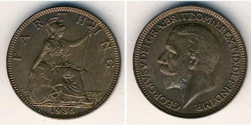 1 Farthing Reino Unido de Gran Bretaña e Irlanda (1801-1922) Cobre Jorge V (1865-1936)