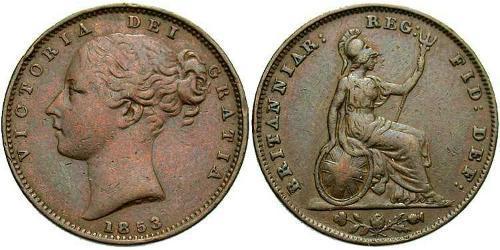 1 Farthing Reino Unido de Gran Bretaña e Irlanda (1801-1922) Cobre Victoria (1819 - 1901)