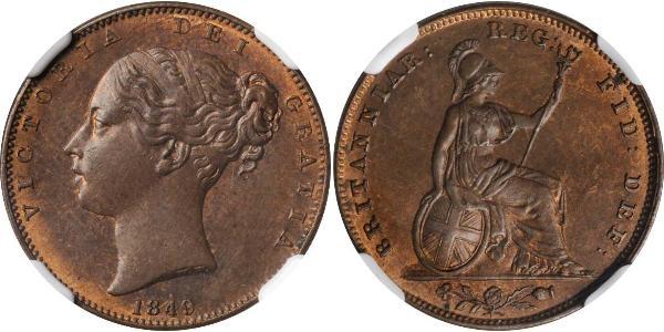 1 Farthing Reino Unido de Gran Bretaña e Irlanda (1801-1922) Cobre Victoria (1819 - 1901)