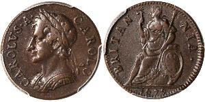 1 Farthing Reino de Inglaterra (927-1649,1660-1707) Cobre Carlos II (1630-1685)