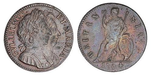 1 Farthing Kingdom of England (927-1649,1660-1707) Copper William III (1650-1702)