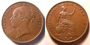 1 Farthing United Kingdom of Great Britain and Ireland (1801-1922) Copper Victoria (1819 - 1901)