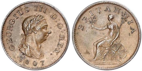 1 Farthing United Kingdom of Great Britain and Ireland (1801-1922) Copper George III (1738-1820)