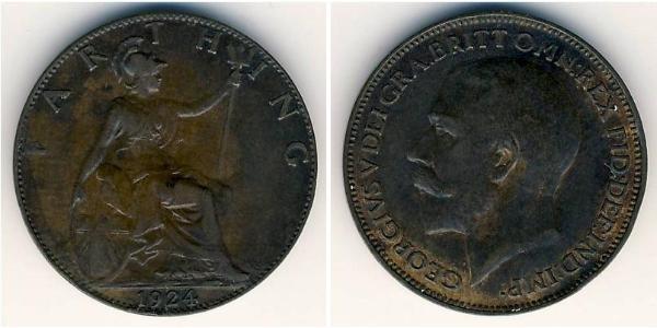 1 Farthing United Kingdom of Great Britain and Ireland (1801-1922) Copper George V of the United Kingdom (1865-1936)