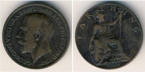 1 Farthing United Kingdom of Great Britain and Ireland (1801-1922) Copper George V of the United Kingdom (1865-1936)