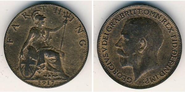 1 Farthing United Kingdom of Great Britain and Ireland (1801-1922) Copper George V of the United Kingdom (1865-1936)