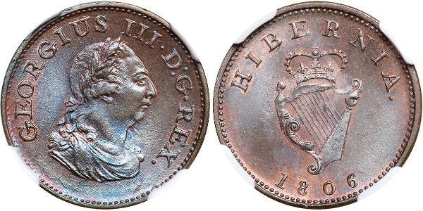 1 Farthing Irlande (1922 - ) Cuivre George III (1738-1820)