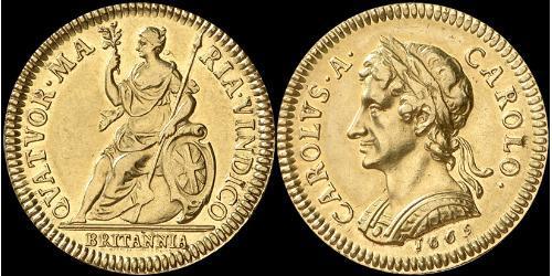 1 Farthing Königreich England (927-1649,1660-1707) Gold Karl II (1630-1685)