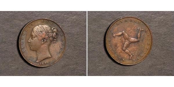 1 Farthing Isle of Man Kupfer Victoria (1819 - 1901)