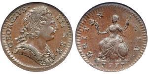 1 Farthing Königreich Großbritannien (1707-1801) Kupfer Georg III (1738-1820)