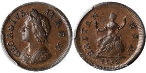 1 Farthing Königreich Großbritannien (1707-1801) Kupfer Georg II (1683-1760)